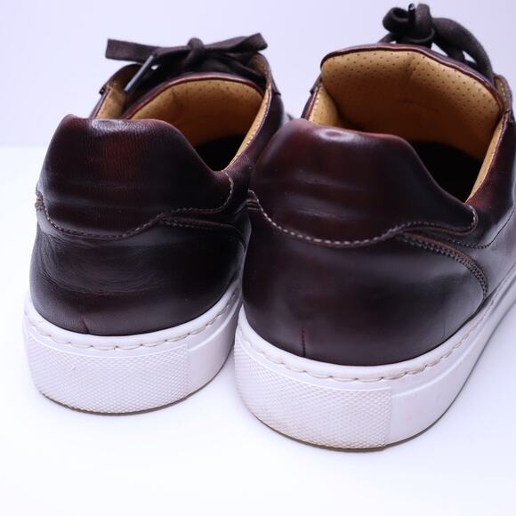 MAGNANNI Huston Cup Sneaker Mid Brown Leather Lace Up Low Top Men's 11 - Picture 4 of 10